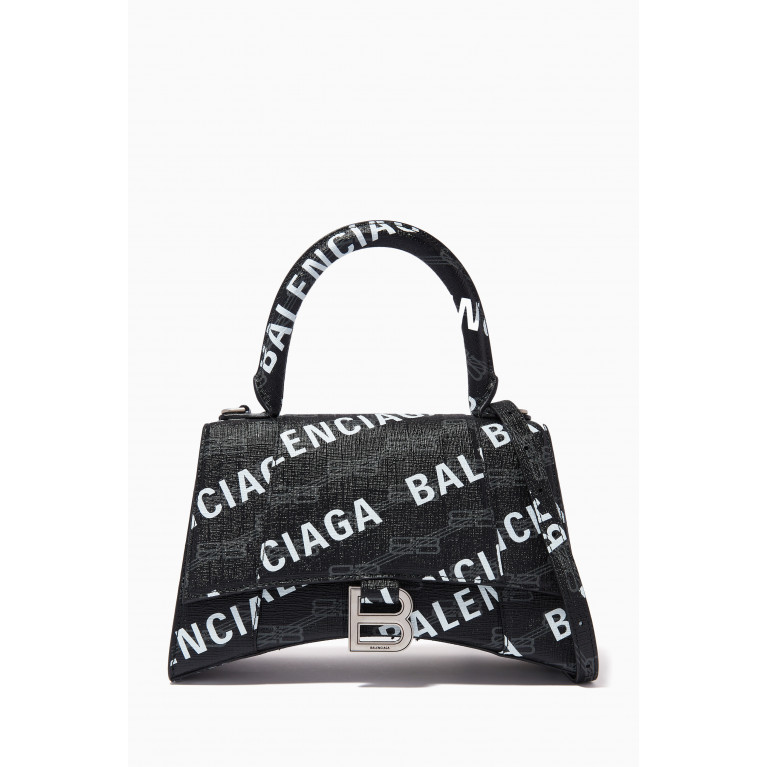 Balenciaga - Hourglass Small Top Handle Bag in BB Monogram Coated Canvas
