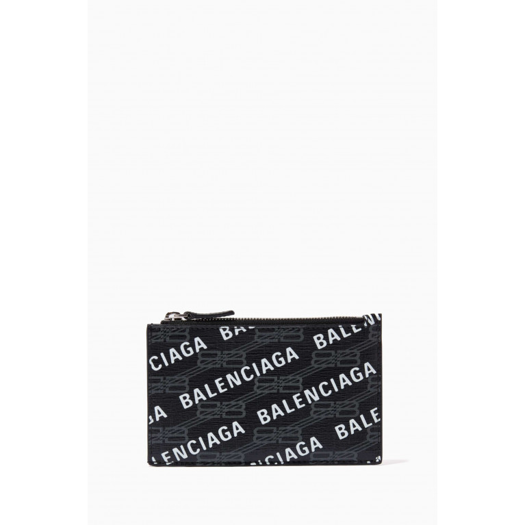 Balenciaga - Cash Long Coin & Card Holder in BB Monogram Coated Canvas