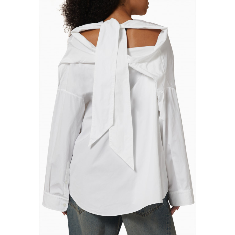 Balenciaga - Knotted Shirt in Cotton Poplin