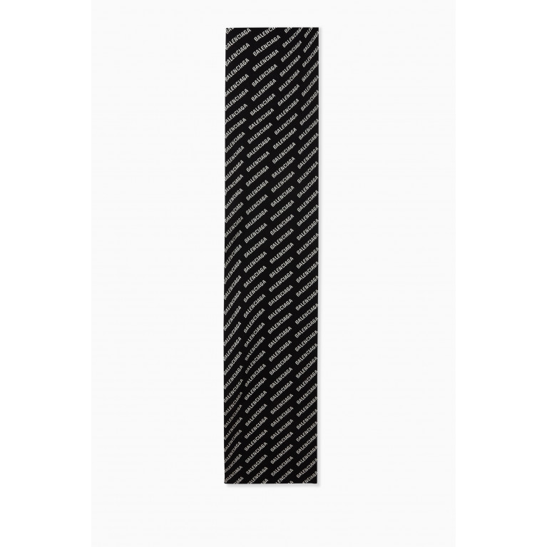 Balenciaga - Logo Scarf in Jacquard Wool