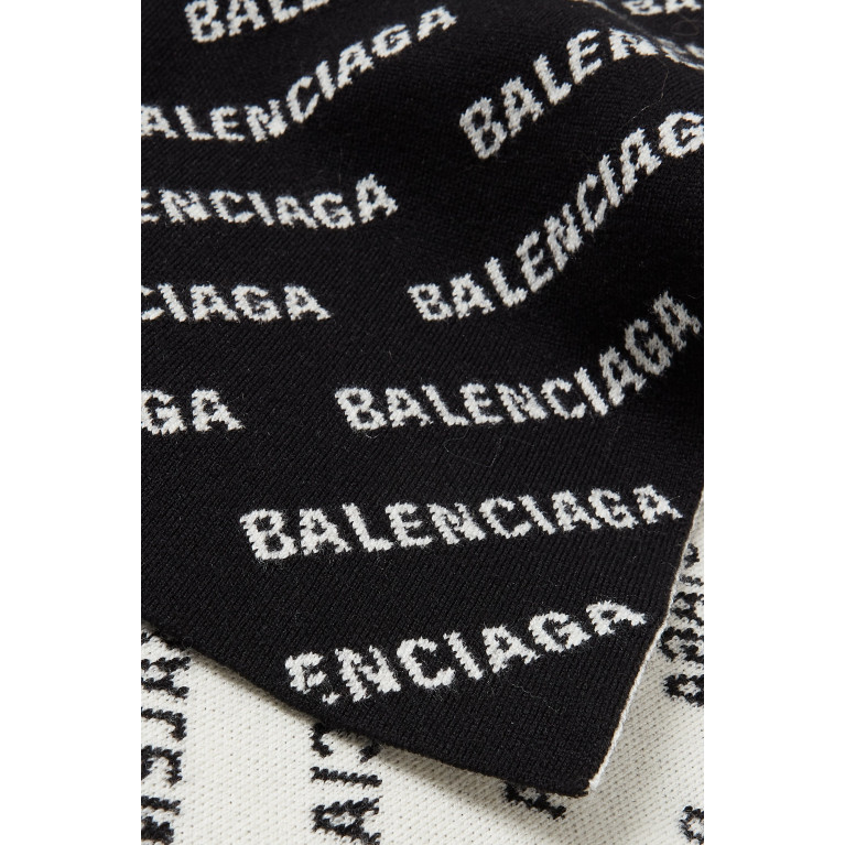 Balenciaga - Logo Scarf in Jacquard Wool