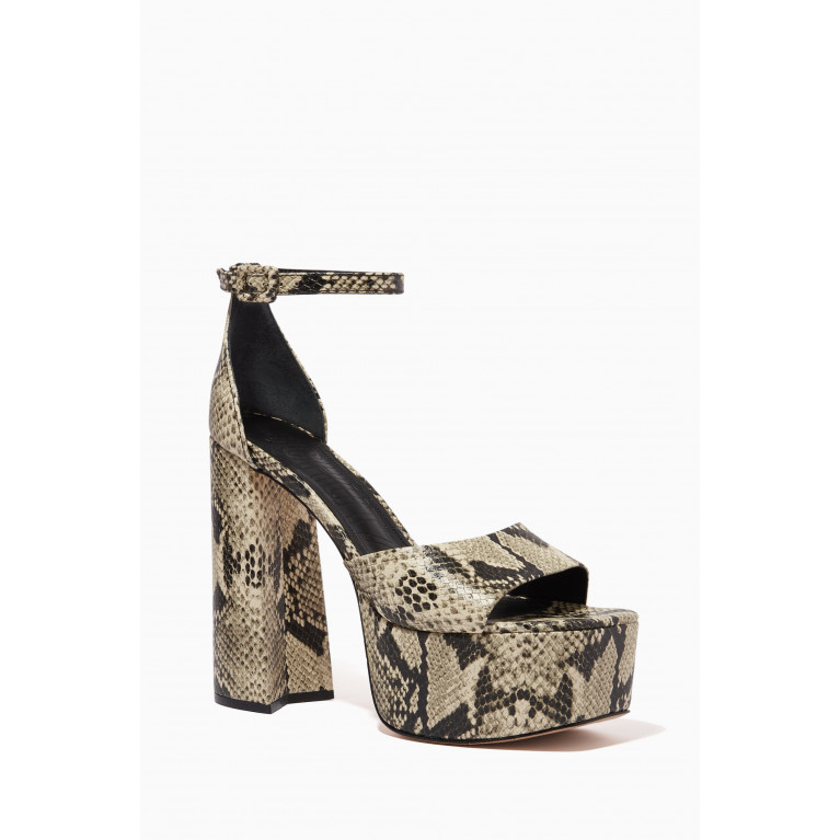 Schutz - Elsie Square-toe Platform Sandals in Nappa Leather