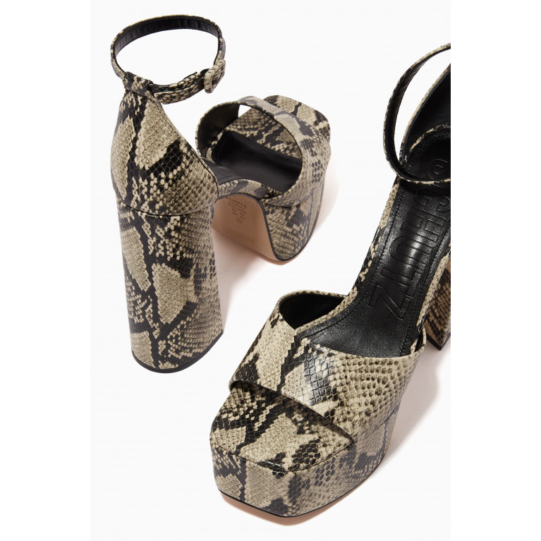 Schutz - Elsie Square-toe Platform Sandals in Nappa Leather