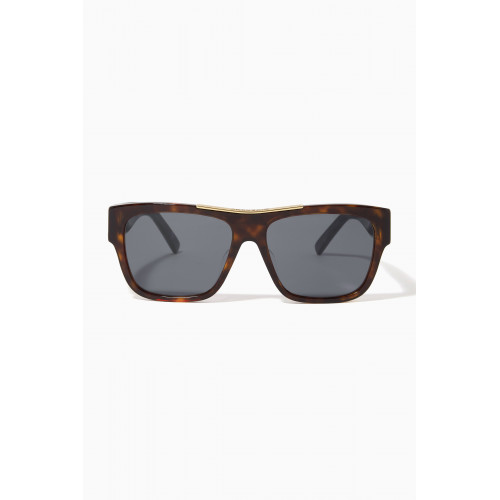 Givenchy  - Givenchy 58 Smoke Sunglasses in Acetate Black