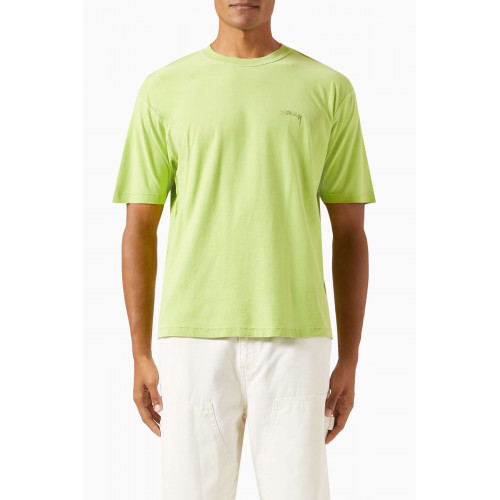 Stussy - Pigment Dyed T-shirt in Cotton Jersey Green