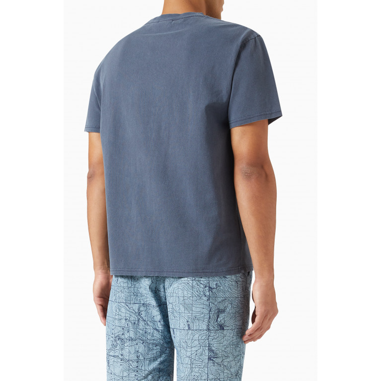 Gramicci - One Point T-shirt in Cotton Jersey Blue
