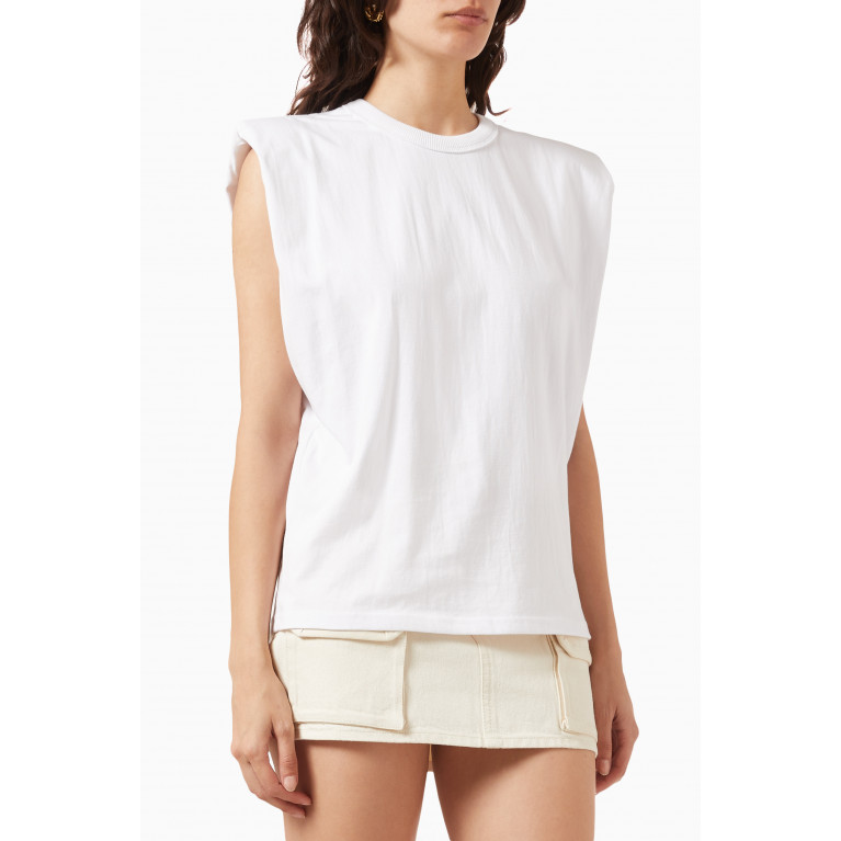 Frankie Shop - Eva Padded Shoulders T-shirt in Cotton