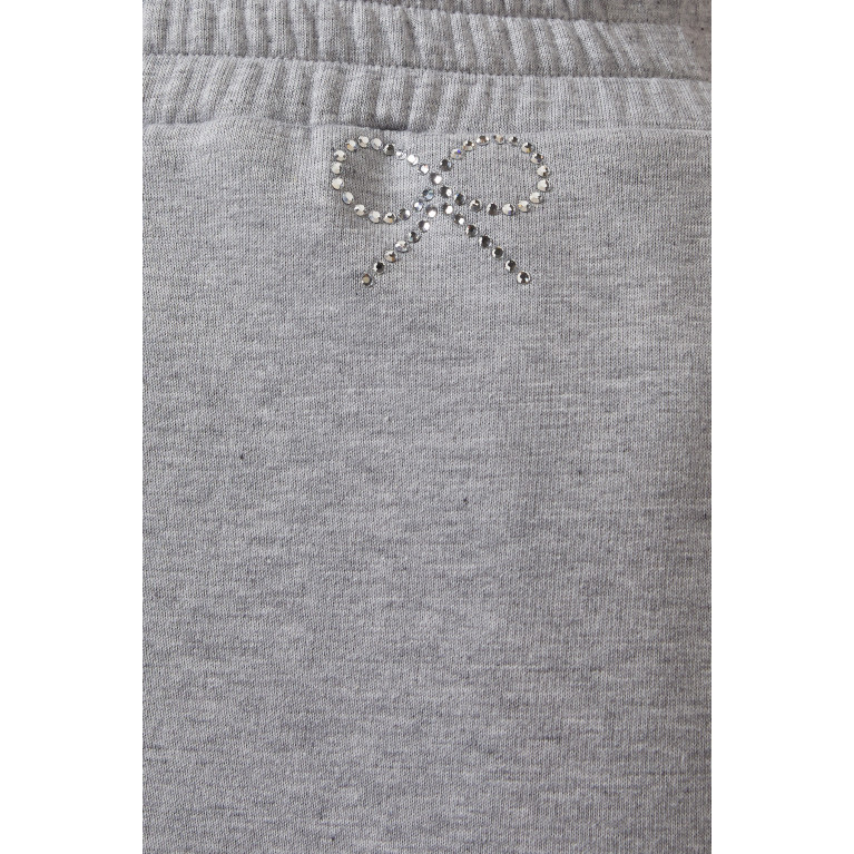 Mach&Mach - Crystal Bow Sweatpants in Cotton-blend Fleece