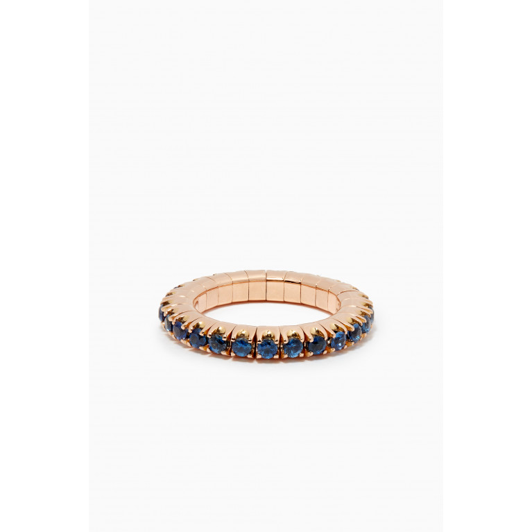 Maison H Jewels - Sapphire Stretch Ring in 18kt Rose Gold Blue
