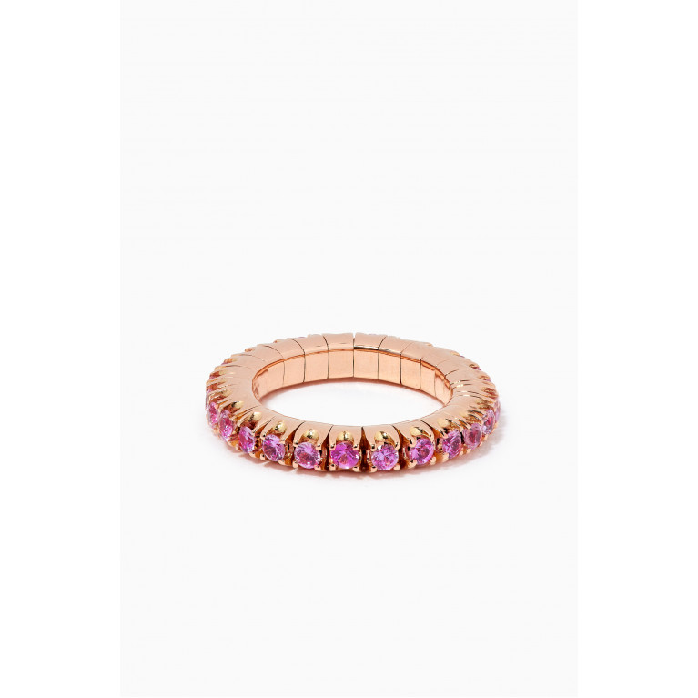 Maison H Jewels - Ruby Stretch Ring in 18kt Rose Gold Red