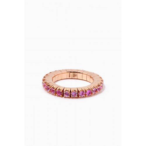 Maison H Jewels - Ruby Stretch Ring in 18kt Rose Gold Red