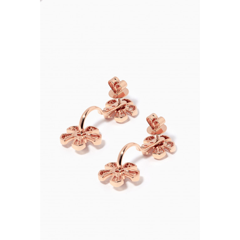 Maison H Jewels - Fluer Double Stud Diamond Earrings in 18kt Rose Gold Rose Gold