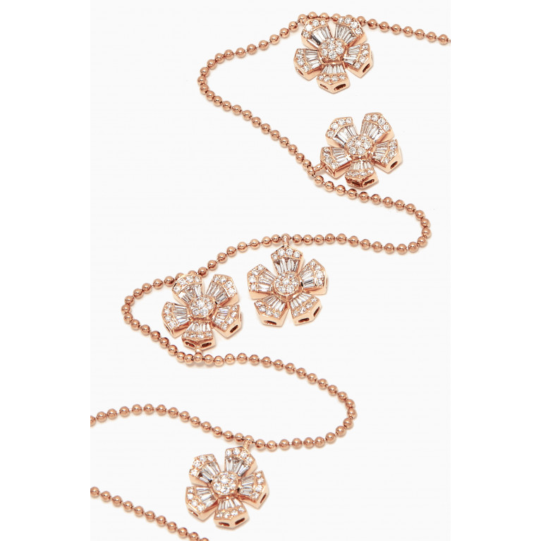 Maison H Jewels - Fleur Mini Diamond Necklace in 18kt Rose Gold Rose Gold