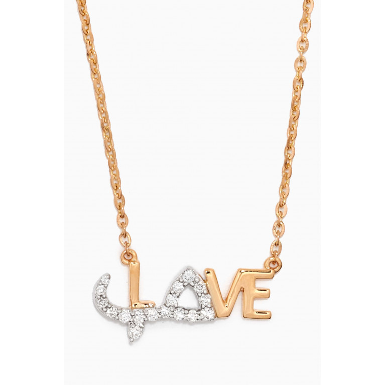 Damas - x Nadine Kanso Key Of Hope Love Diamond Necklace in 18kt Gold