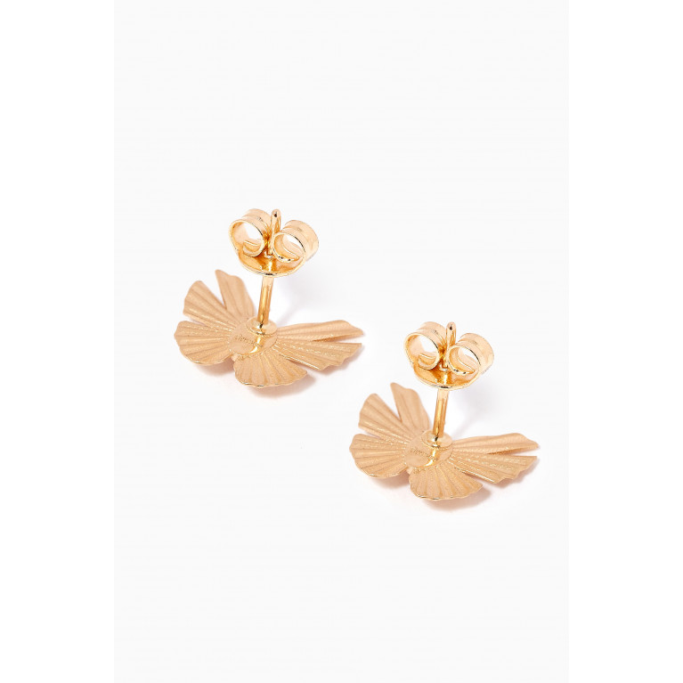 Damas - Farfasha Sunkiss Pink Tourmaline Stud Earrings in 18kt Yellow Gold