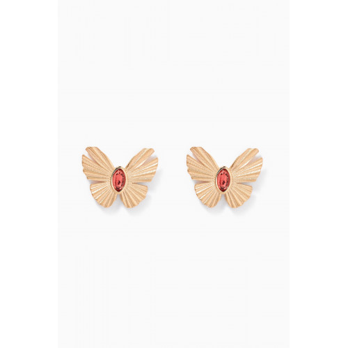 Damas - Farfasha Sunkiss Pink Tourmaline Stud Earrings in 18kt Yellow Gold