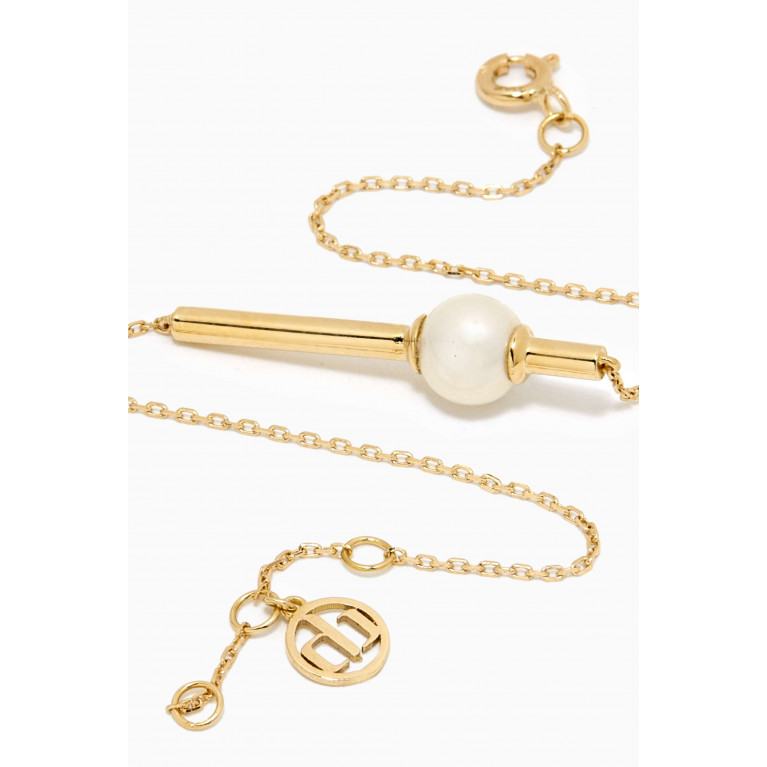 Damas - Kiku Glow Pearl Bar Bracelet in 18kt Yellow Gold