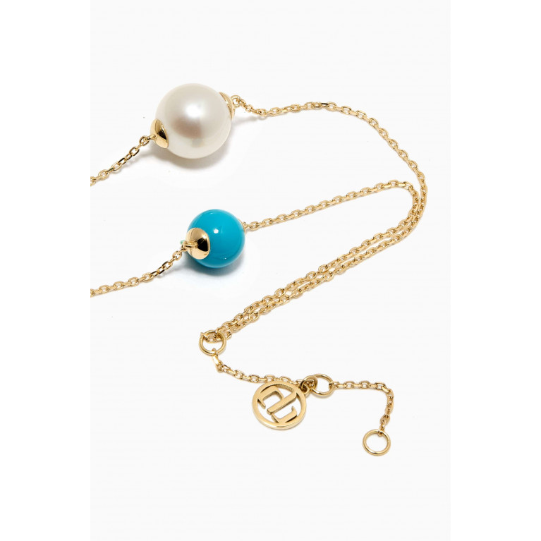 Damas - Kiku Glow Turquoise Pearl Bracelet in 18kt Yellow Gold