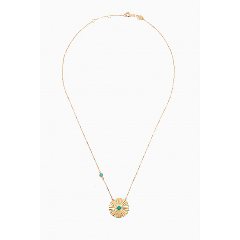 Damas - Farfasha Sunkiss Turquoise Necklace in 18kt Yellow Gold