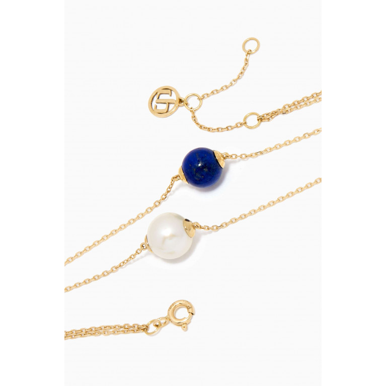 Damas - Kiku Glow Lapis Lazuli Pearl Bracelet in 18kt Yellow Gold