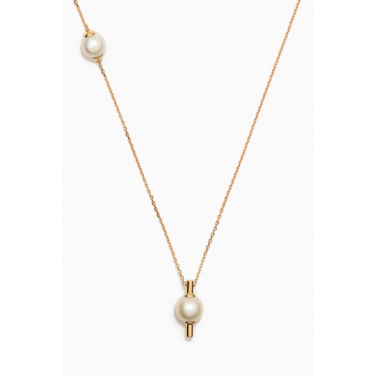 Damas - Kiku Glow Pearl Necklace in 18kt Yellow Gold