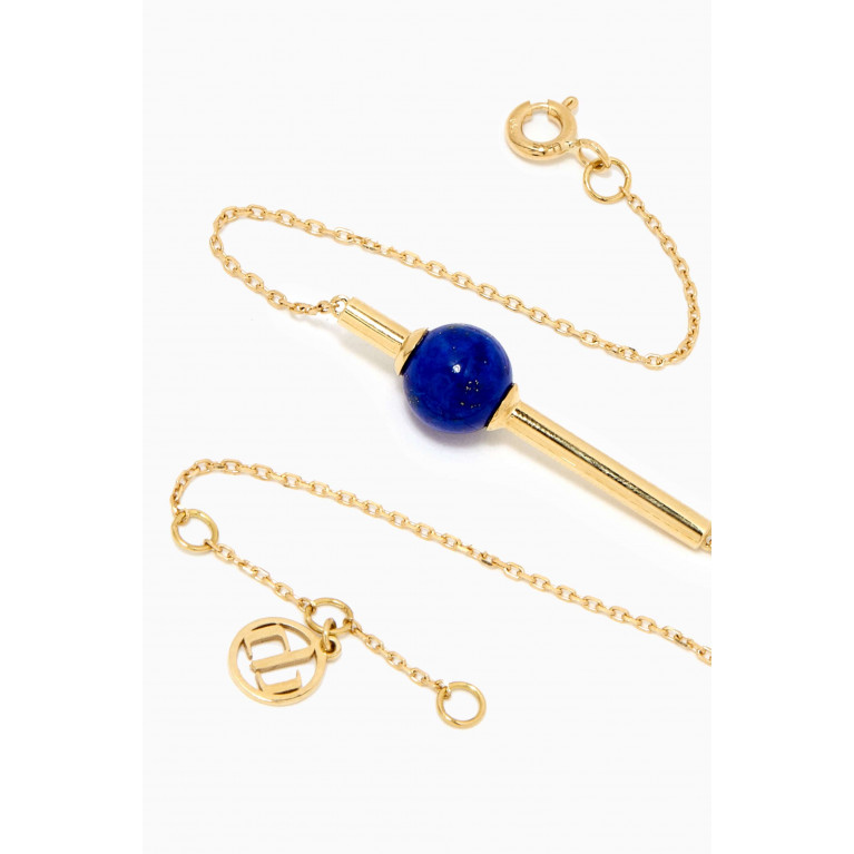 Damas - Kiku Glow Lapis Lazuli Bar Bracelet in 18kt Yellow Gold
