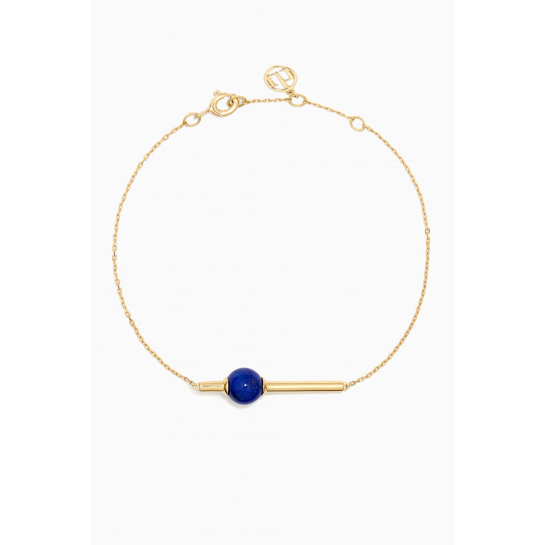 Damas - Kiku Glow Lapis Lazuli Bar Bracelet in 18kt Yellow Gold