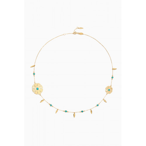 Damas - Farfasha Sunkiss Turquoise Necklace in 18kt Yellow Gold