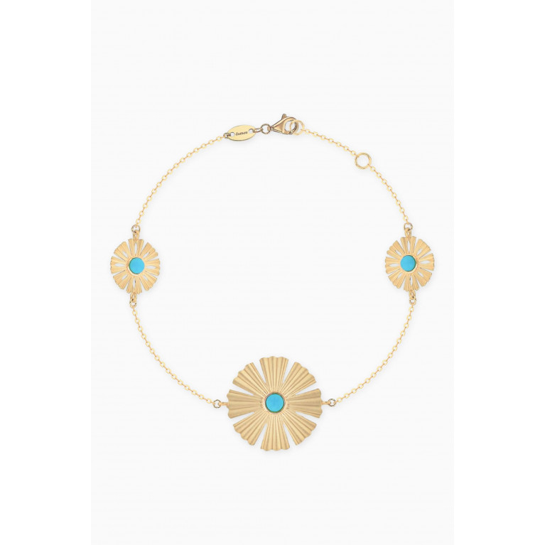 Damas - Farfasha Sunkiss Turquoise Bracelet in 18kt Yellow Gold