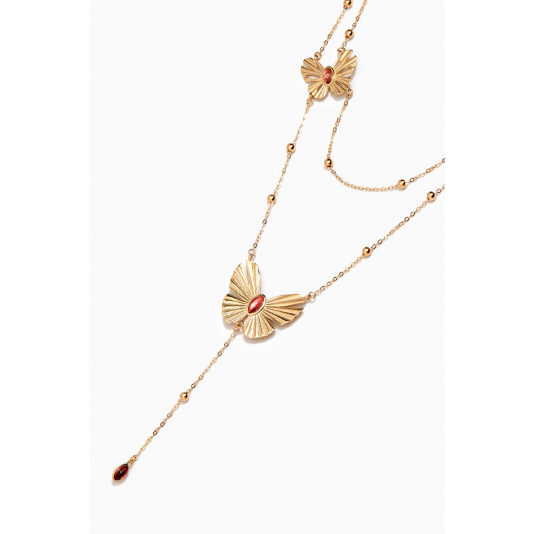 Damas - Farfasha Sunkiss Pink Tourmaline Necklace in 18kt Yellow Gold