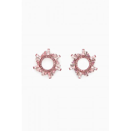 Amina Muaddi - Begum Crystal Stud Earrings Pink