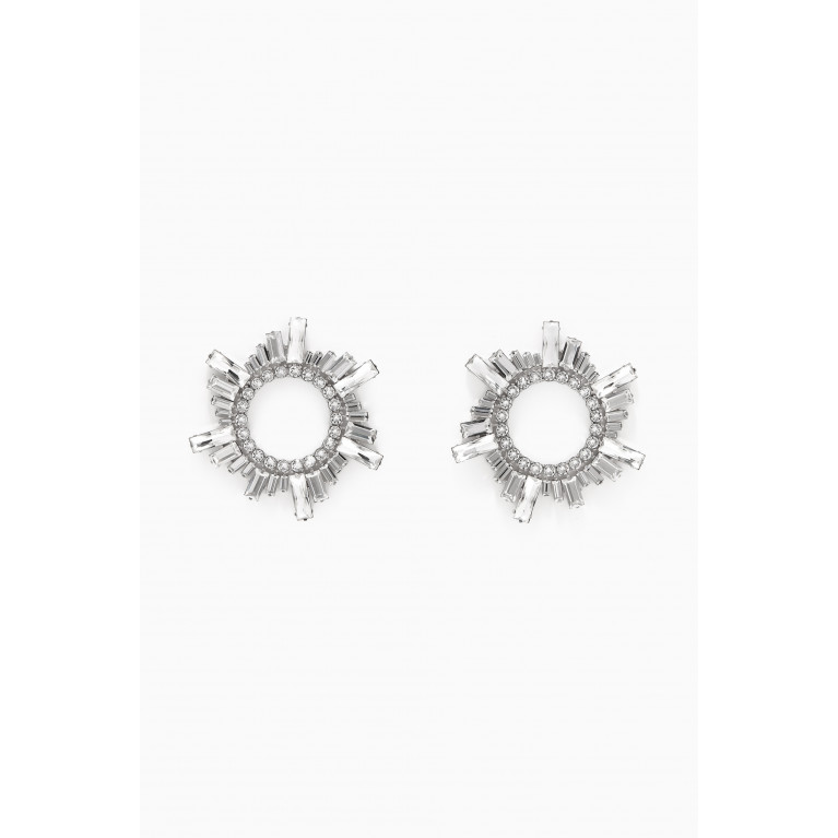 Amina Muaddi - Begum Crystal Stud Earrings White