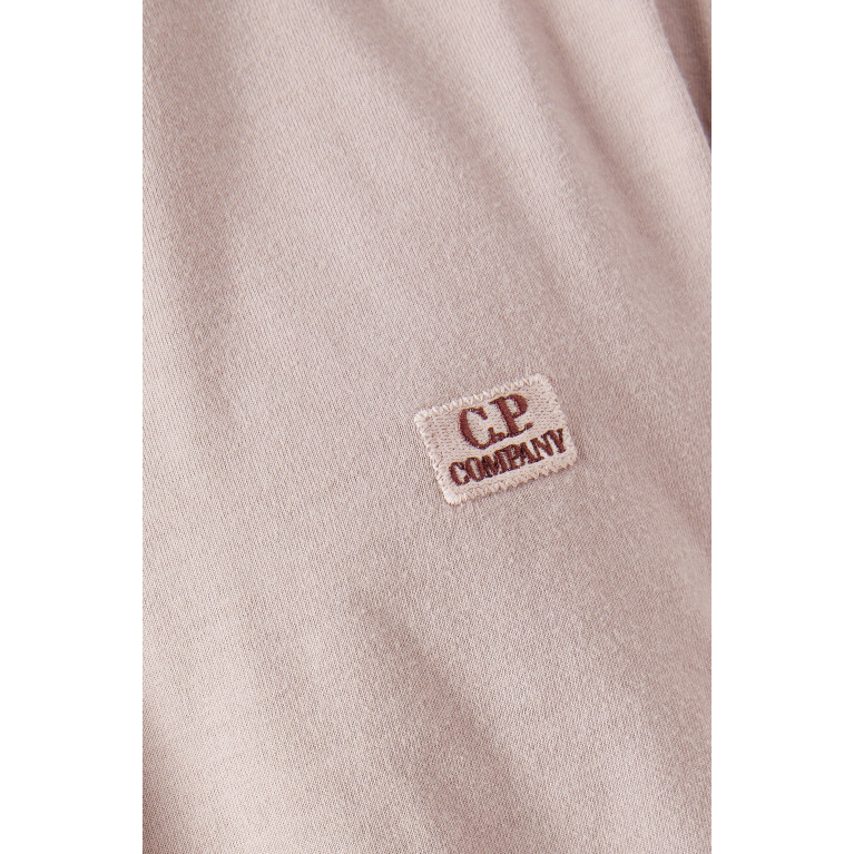 C.P. Company - Logo T-shirt in Cotton Jersey Pink
