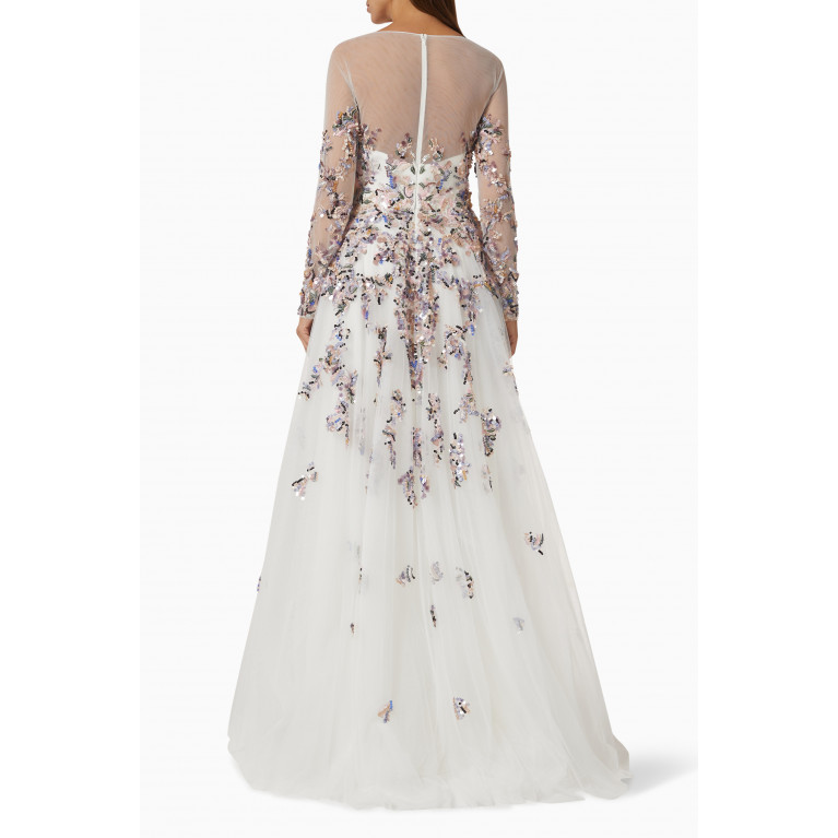 Saiid Kobeisy - Bead-embellished Gown in Tulle & Canton Crepe
