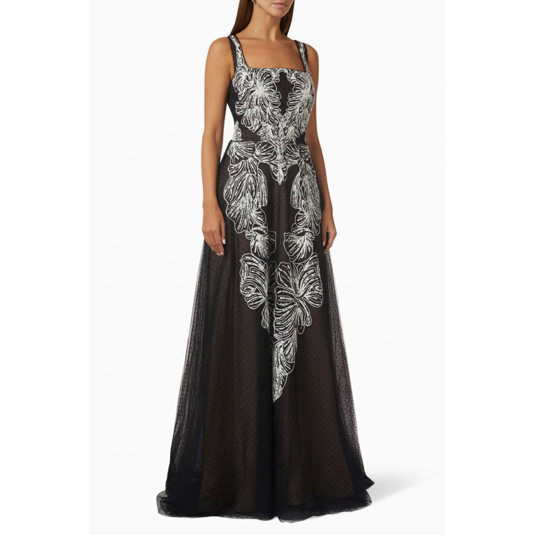 Saiid Kobeisy - Sequin-embroidered Gown in Tulle