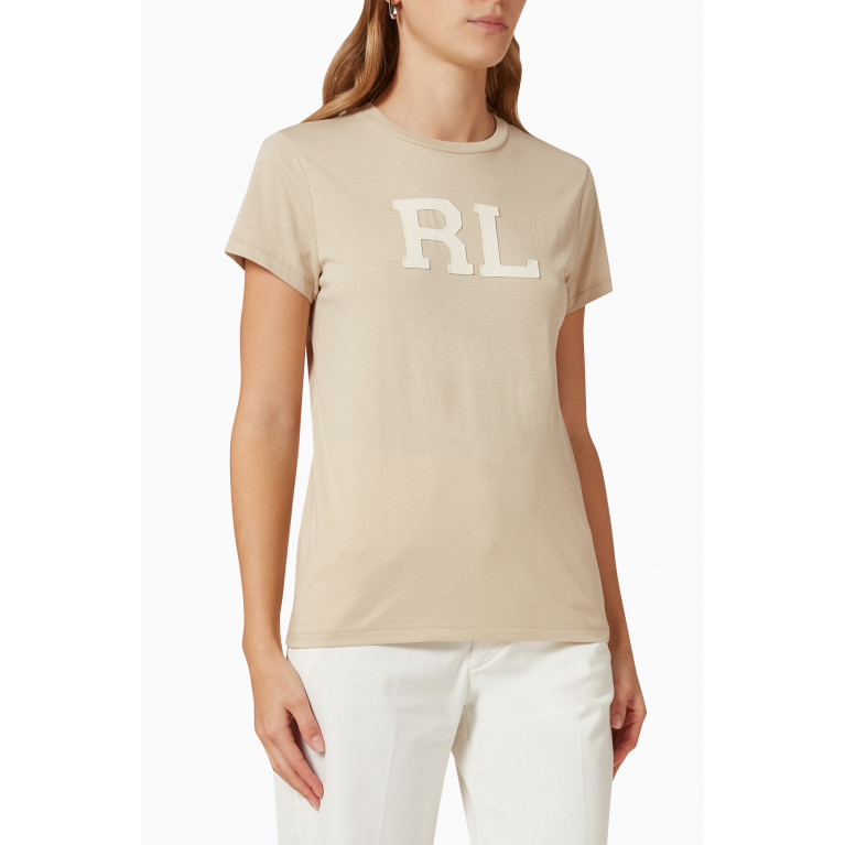 Polo Ralph Lauren - RL Logo T-shirt in Cotton Brown