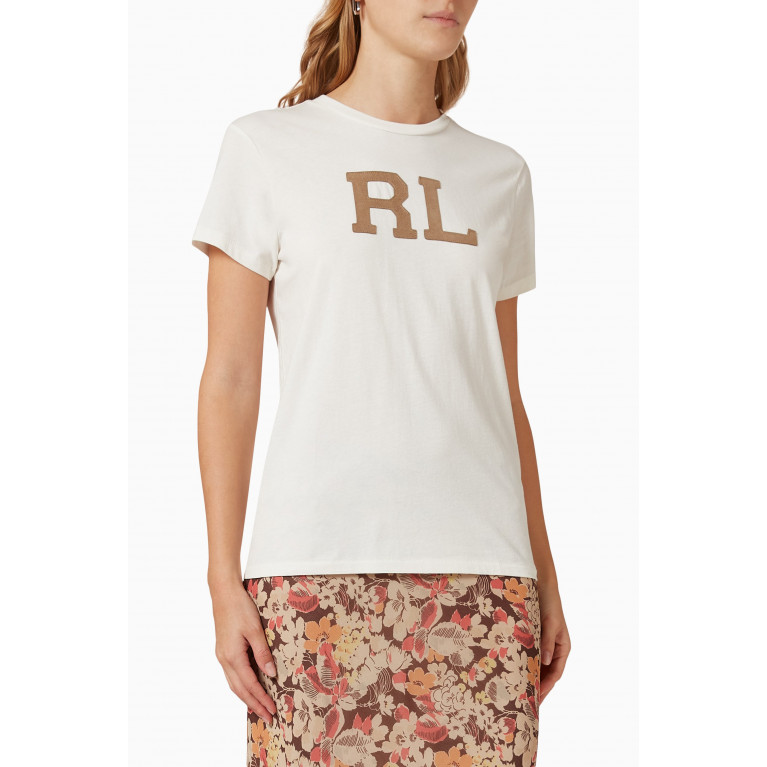 Polo Ralph Lauren - RL Logo T-shirt in Cotton Neutral