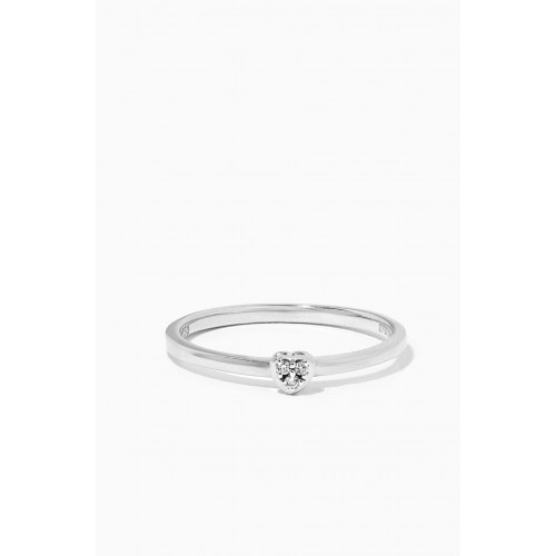 Damas - Stackable Heart Diamond Ring in 18kt White Gold White