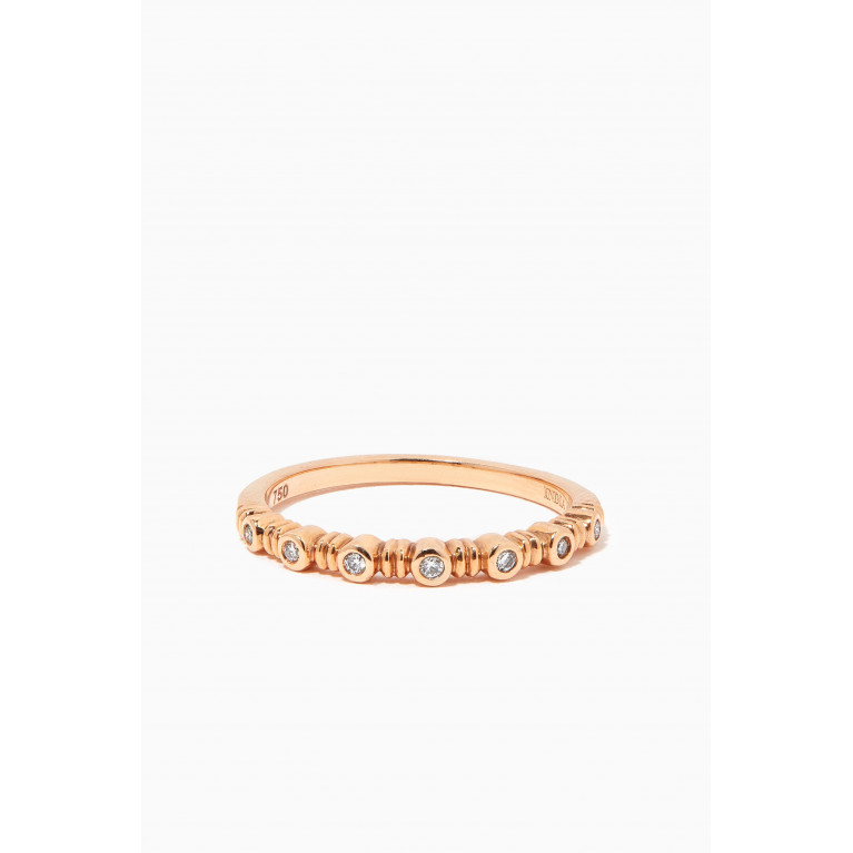 Damas - Stackable Diamond Ring in 18kt Rose Gold Rose Gold