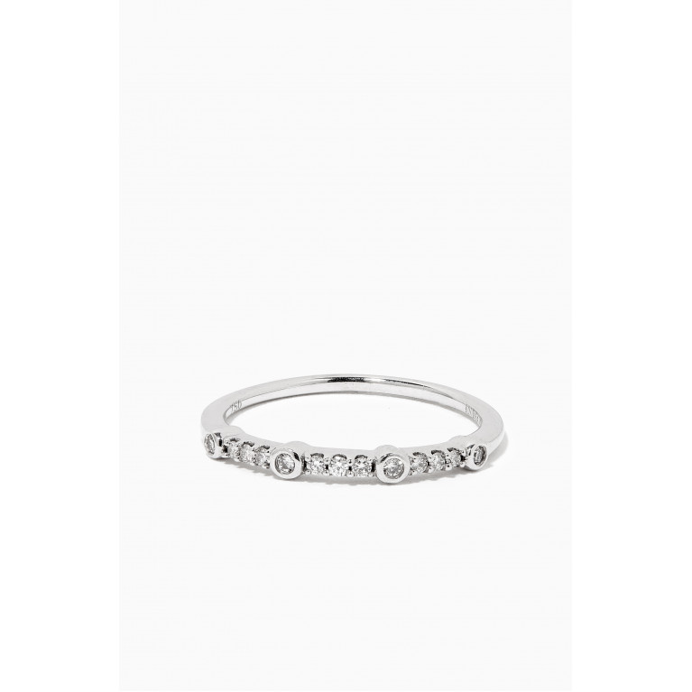 Damas - Stackable Diamond Ring in 18kt White Gold White