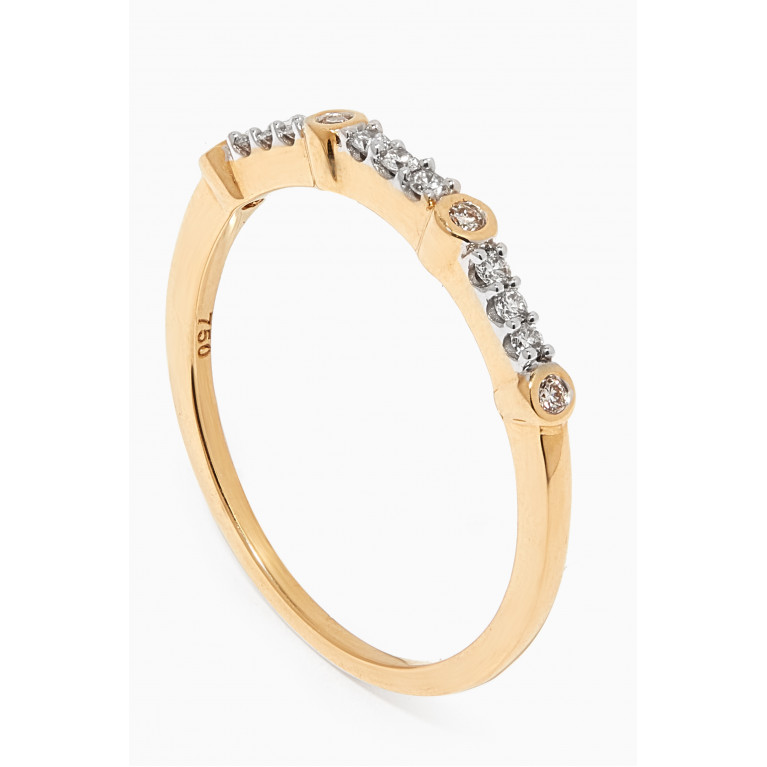 Damas - Stackable Diamond Ring in 18kt YellowGold Yellow