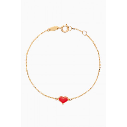 Damas - Lydia Heart Enamel Bracelet in 18kt Yellow Gold