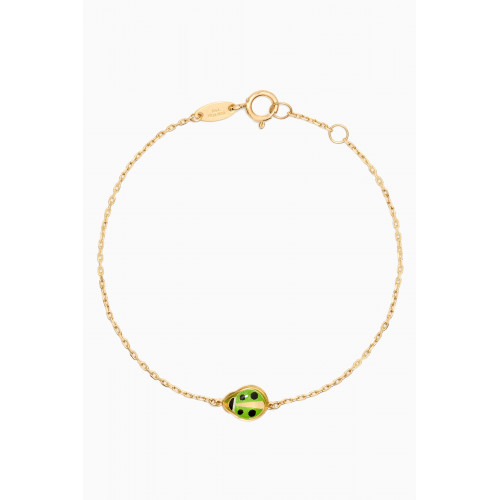 Damas - Lydia Tiny Bug Enamel Bracelet in 18kt Yellow Gold