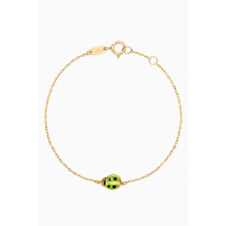 Damas - Lydia Tiny Bug Enamel Bracelet in 18kt Yellow Gold