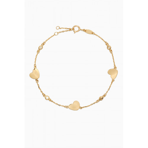Damas - Lydia Hearts Bracelet in 18kt Yellow Gold