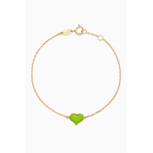 Damas - Lydia Heart Enamel Bracelet in 18kt Yellow Gold