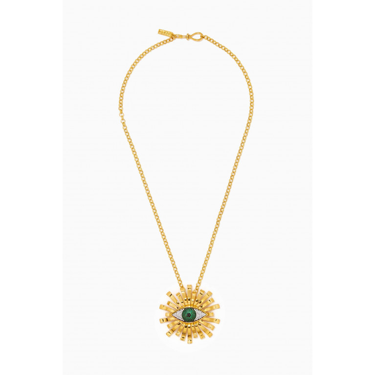 Begum Khan - All Eyes On You Necklace in 24kt Gold-plated Bronze