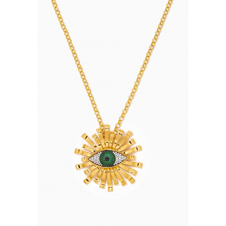 Begum Khan - All Eyes On You Necklace in 24kt Gold-plated Bronze