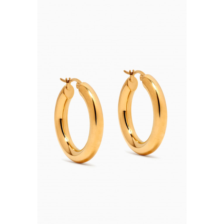 The Jewels Jar - Pristine Hoops in 18kt Gold-plated Stainless Steel