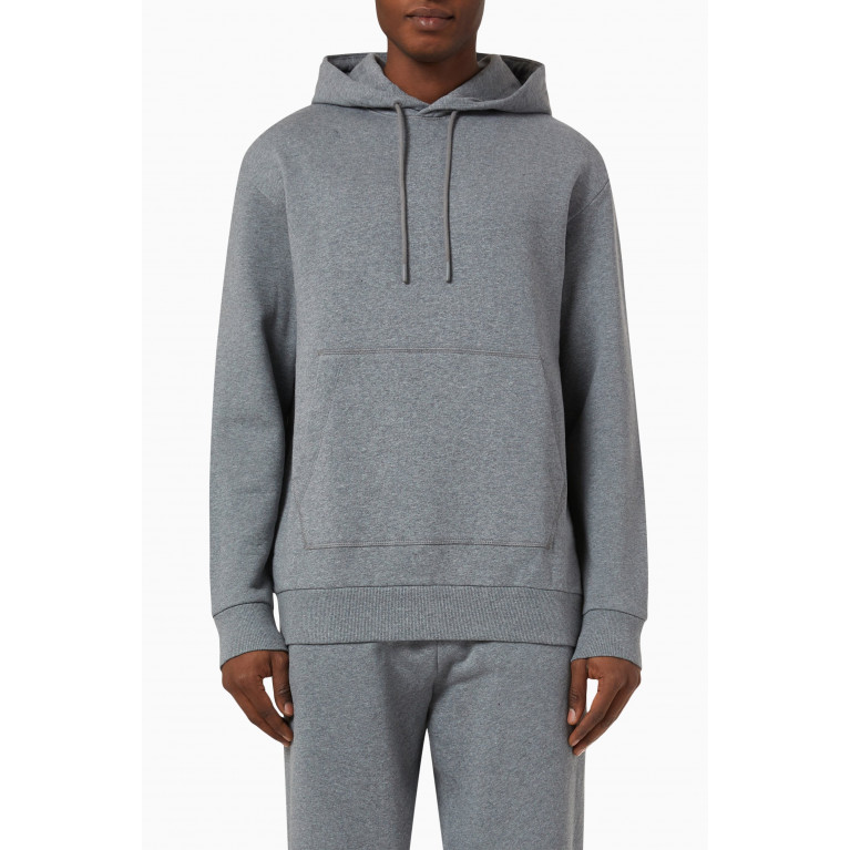 Selected Homme - Relaxed Hoodie in Organic-cotton Grey